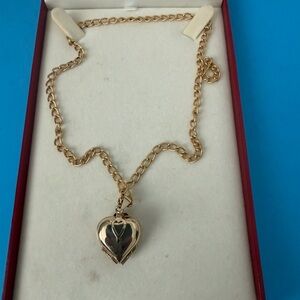 Gold Heart Locket Necklace